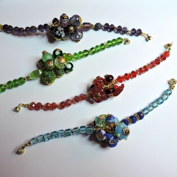 Cha Cha Charm Cluster Bracelets w/magnetic clasp ... CCCCB - Picture 2 of 16